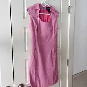 Etcetera Collared Pink Belted Dress. Size 0